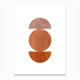 Terracotta geometric shapes Canvas Print