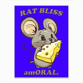 Rat Bliss - Funny Animal Canvas Print