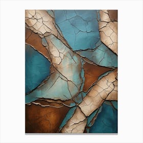 Cracks acrylic painting Canvas Print