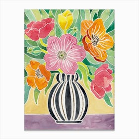 Poppies Vase Canvas Print