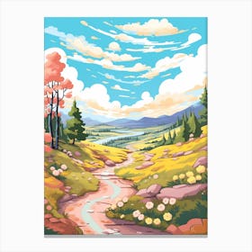 Padjelanta Trail Sweden 2 Hike Illustration Canvas Print