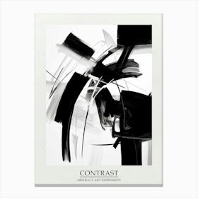 Contrast Abstract Black And White 6 Poster Canvas Print