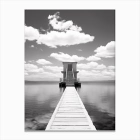 Porto Cesareo, Italy, Black And White Photography 4 Canvas Print