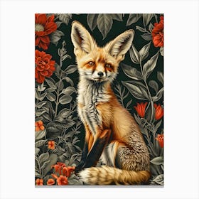 Fox In The Garden Canvas Print