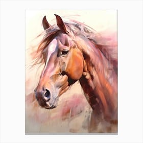 Horse Head Painting Close Up Canvas Print