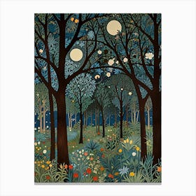 William Morris Moonlight In The Forest 56 Canvas Print