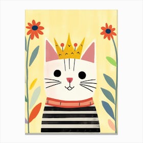 Little Cat 8 Wearing A Crown Canvas Print