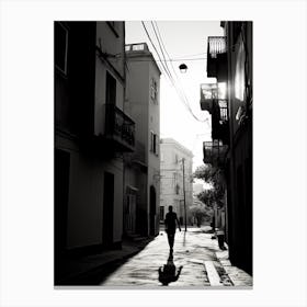 Athens, Greece, Mediterranean Black And White Photography Analogue 3 Canvas Print