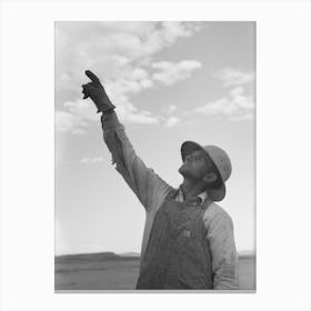 Untitled Photo, Possibly Related To Mormon Farmer Working On Fsa (Farm Security Administration) Cooperative Canvas Print