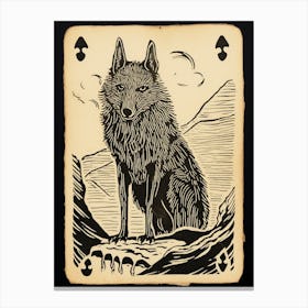 Baffin Wolf Tarot Card 2 Canvas Print