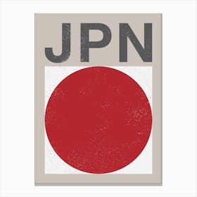 Japan Flag Canvas Print