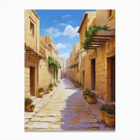 Street In The Old Town Canvas Print