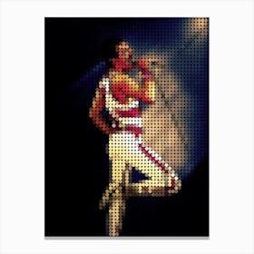 Freddie Mercury Queen In Style Dots Canvas Print