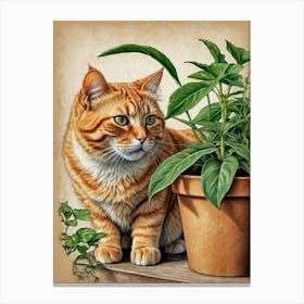Orange Tabby Cat Canvas Print