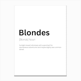 Blondes Definition Meaning Leinwandbild