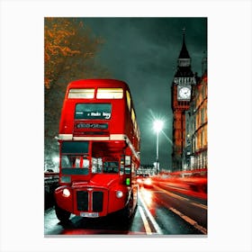 London Double Decker Bus Canvas Print