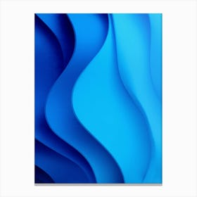 Abstract Blue Wavy Background Canvas Print