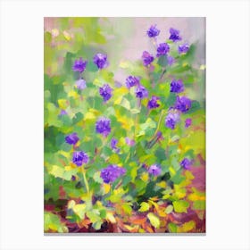 Purple Waffle Plant Impressionist Painting Canvas Print