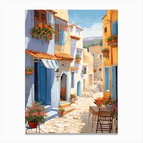 Chefchaouen Morocco 4 Illustration Canvas Print