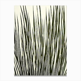 Sea Grasses Linocut Canvas Print