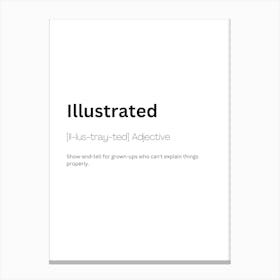 Illustrated Definition Meaning Canvas Print