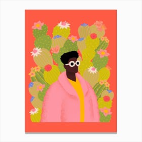 Blooming Cactus Canvas Print