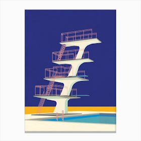 Diving Tower Canvas Print
