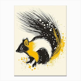 Yellow Skunk 2 Canvas Print