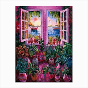 Pink Window 1 Canvas Print