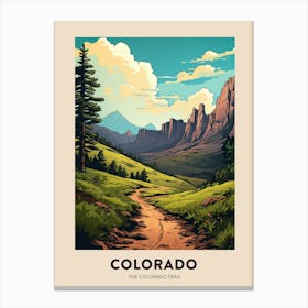 The Colorado Trail Usa 2 Vintage Hiking Travel Poster Canvas Print
