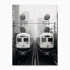 Tokyo, Japan, Black And White Old Photo 4 Canvas Print