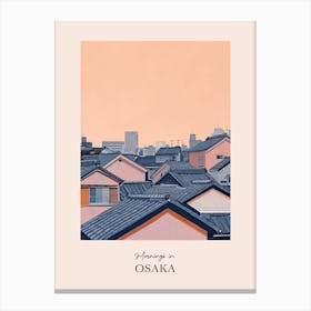 Mornings In Osaka Rooftops Morning Skyline 4 Canvas Print