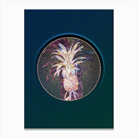 Abstract Geometric Mosaic Pineapple Botanical Illustration n.0253 Canvas Print