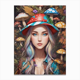 Mushroom Girl Canvas Print