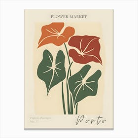 Flower Market Porto Canvas Print