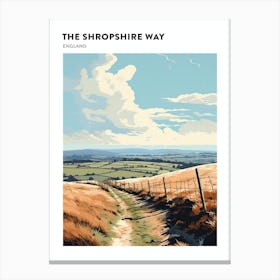 The Shropshire Way England 2 Hiking Trail Landscape Poster Canvas Print