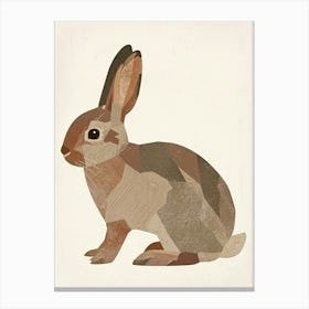 Holland Lop Rabbit Nursery Illustration 1 Canvas Print