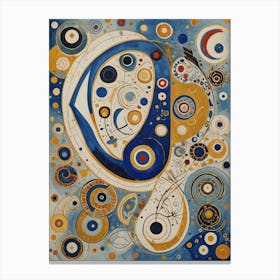 Abstract Blue & Gold Canvas Print