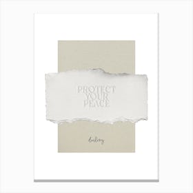 Protect Your Peace Darling Canvas Print