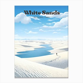 White Sands National Park New Mexico Dunes Modern Travel Art Canvas Print