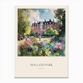 Holland Park London 2 Vintage Cezanne Inspired Poster Canvas Print