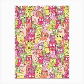 Crazy Cats 1 Canvas Print