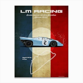 Lm Racing Porsche 917 Blue Canvas Print