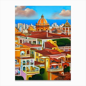 Cityscape Of Cartagena Canvas Print