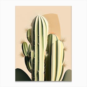Trichocereus Cactus Neutral Abstract 3 Canvas Print