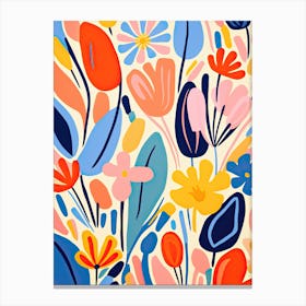 Petal Palette Waltz; Flower Market Bliss, Floral Canvas Print