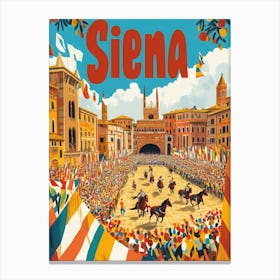 Aihrgdesign A 1970s Inspired Travel Poster For Siena Depictin A0f3b82c 2298 4d46 A465 Ef757b0390a3 2 Canvas Print