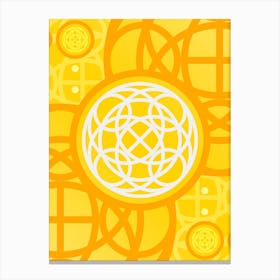 Geometric Glyph Abstract in Happy Yellow and Orange n.0024 Canvas Print