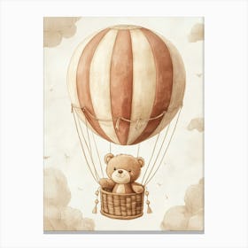 Teddy Bear In Hot Air Balloon 1 Canvas Print