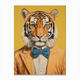 Tiger Illustrations Wearing A Tuxedo 10 Canvas Print